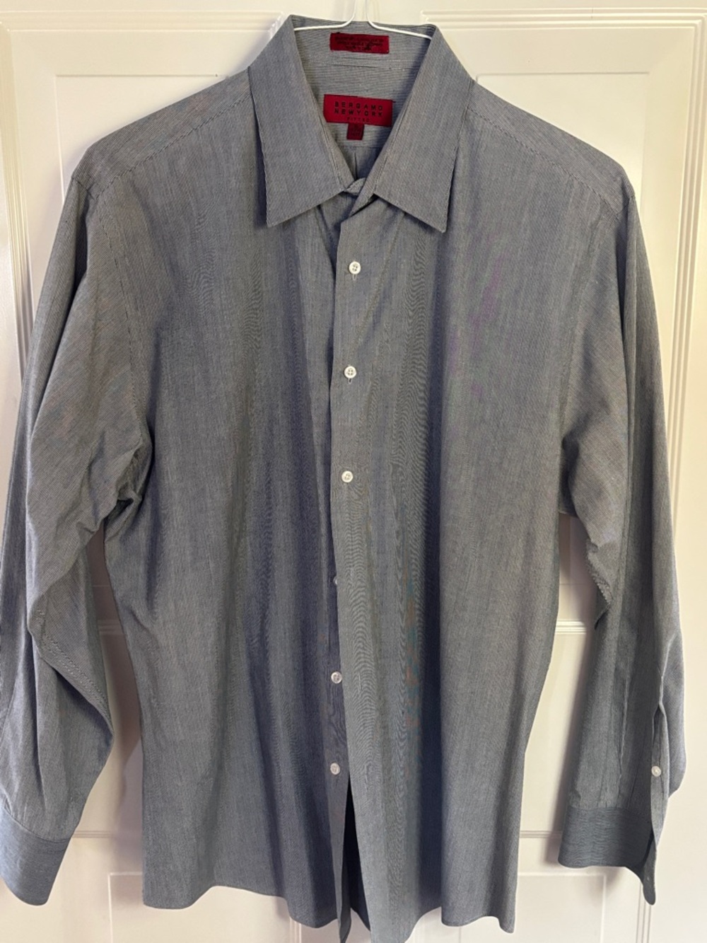 Bergamo New York Men's Light Gray Dress Shirt